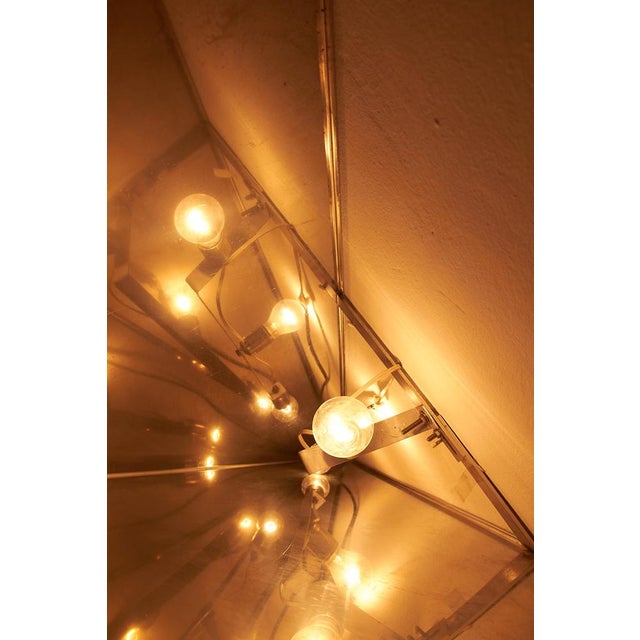 Large Chrome Wall Lamp, 1970s, in Very Good conditions. Designed 1970 to 1979 European Plug (up to 250V).The wiring of...