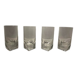 Set of 4 ~ Rosenthal Studio Line "Skal Clear" 9 Oz. Flat Tumblers ~ 5 1/8" Tall For Sale