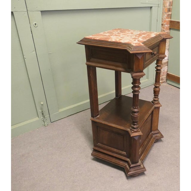 Tall French Walnut Side Cabinet For Sale - Image 3 of 8