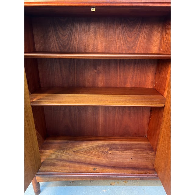 Danish Teak Mid-Century High-Boy Gentleman’s Wardrobe For Sale - Image 13 of 17
