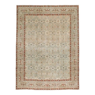 Galerie Shabab Collection Early 20th Century Handmade Persian Tabriz Small Room Size Carpet For Sale