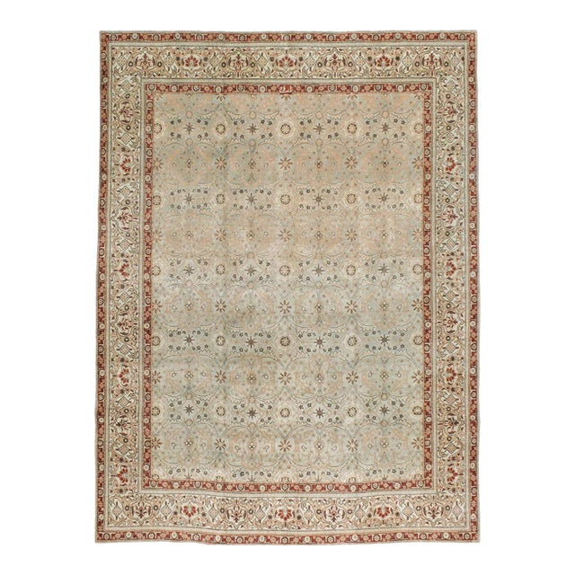 Galerie Shabab Collection Early 20th Century Handmade Persian Tabriz Small Room Size Carpet For Sale