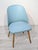 Vintage Blue Leather Armchair, 1950s For Sale - Image 6 of 14