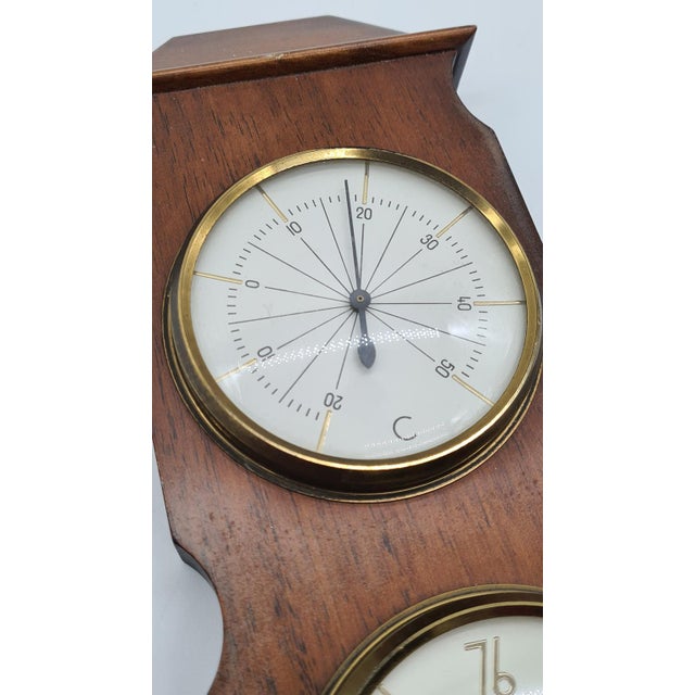 Wood Vintage Weather Station Barometer, 1970s For Sale - Image 7 of 13