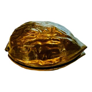 Walnut Shaped Nutcracker in Brass For Sale