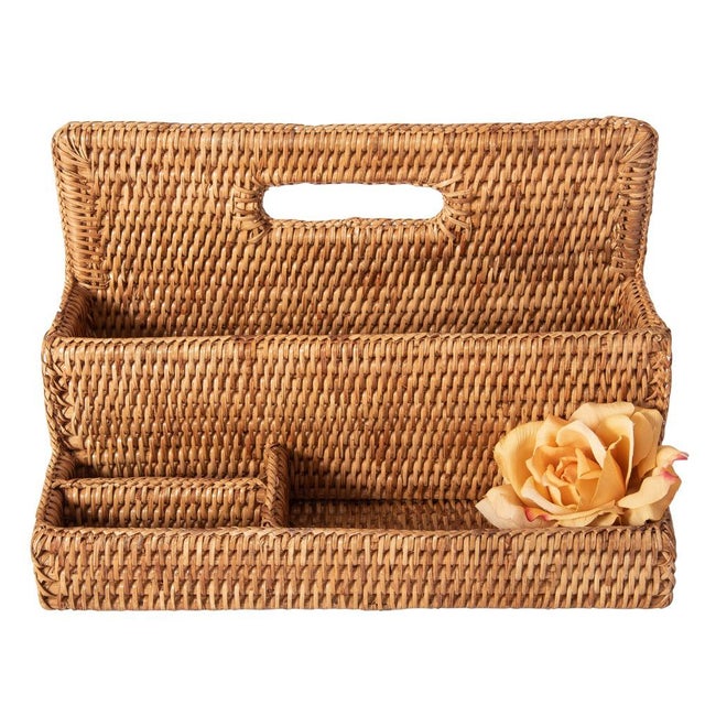 2020s Artifacts Rattan Standing Stationary Sorter in Honey Brown For Sale - Image 5 of 11