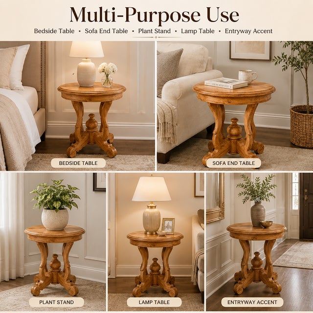 A timeless handcrafted wooden side table designed to bring warmth, elegance, and artisan beauty into your home. Bring...