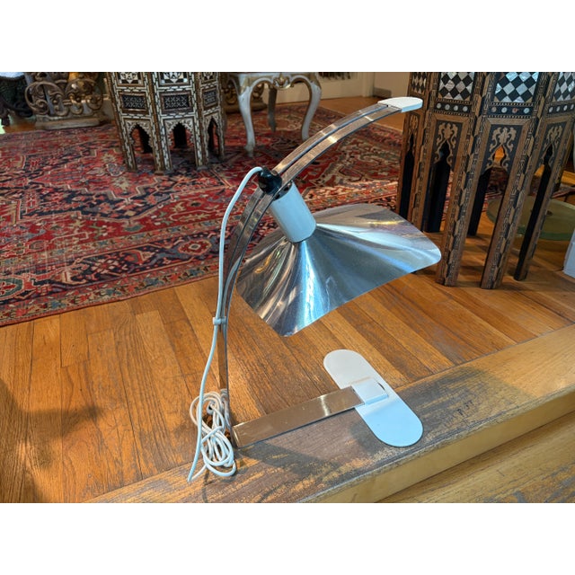 Chrome Italian Modern Sculptural Chrome Lamp For Sale - Image 8 of 17