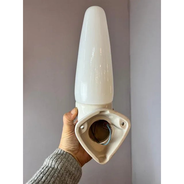 Sigvard Bernadotte Model 6035 Wall Lamp in White by Sigvard Bernadotte for Ifö For Sale - Image 4 of 10