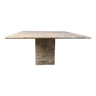 Vintage Granite Square Dining Table, 1970s For Sale