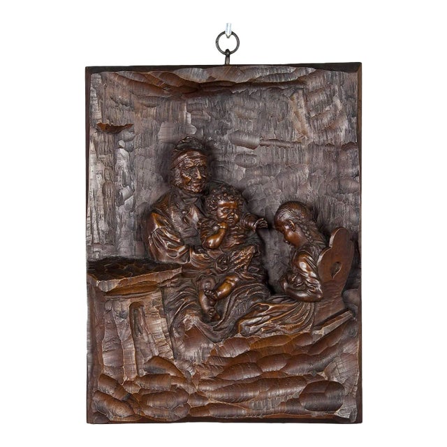 19th Century Relief Woodcarving by Hermann Steiner Meran For Sale