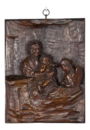 19th Century Relief Woodcarving by Hermann Steiner Meran