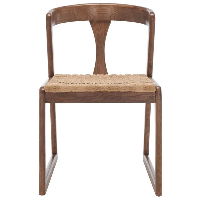 Not Yet Made - Made To Order Jamal Woven Dining Chair - Walnut/Natural, Set of 2 For Sale - Image 5 of 11