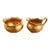 1950s Gold Porcelain Sugar Creamer Set Wheeling W Virginia For Sale