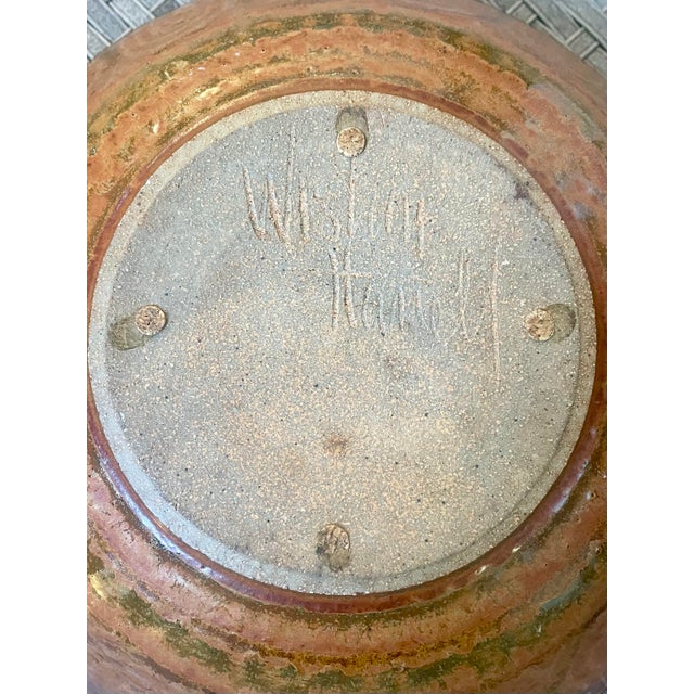 Massive Wishon-Harrell Stoneware Pottery Bowl California 1970s For Sale - Image 11 of 11