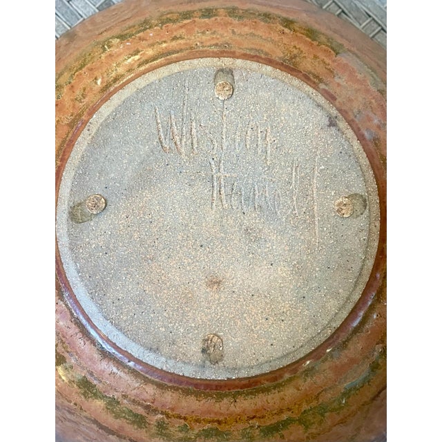 Wishon-Harrell Massive Stoneware Pottery Bowl California 1970s For Sale - Image 11 of 11