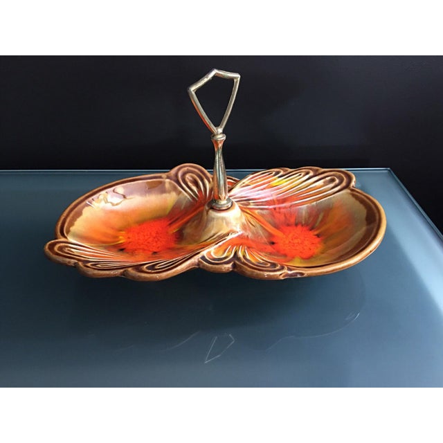 Divided Ceramic Serving Tray W/ Handle Chairish