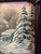 Realism 1990s Oil on Board Snowy Evergreens by a Country House Painting For Sale - Image 3 of 4