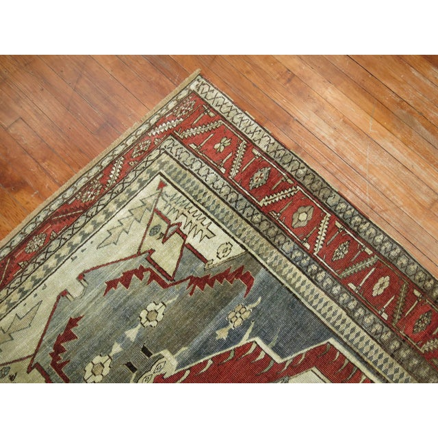 Zabihi Collection Antique Persian Serapi Pictorial Rug For Sale - Image 4 of 6