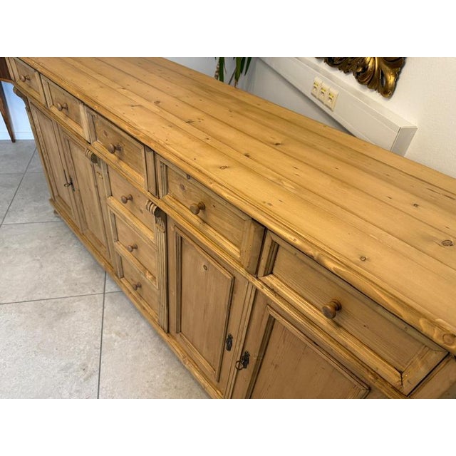 Brown Apothecary 8-Drawer Shop Cabinet in Softwood For Sale - Image 8 of 12