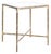 Jessa Metal Square End Table in Brass with Glass Top For Sale In Philadelphia - Image 6 of 7