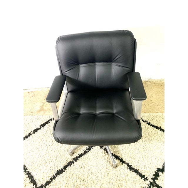 Italian Design Office Leatherette Armchair by Vaghi For Sale - Image 12 of 13