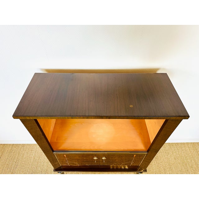 Wood Art Deco Walnut Display Cabinet, 1950s For Sale - Image 7 of 15