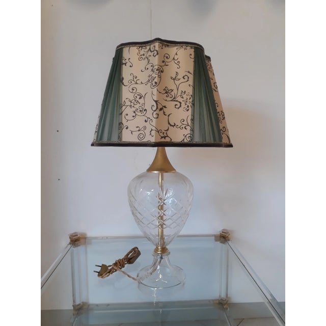 Vintage Crystal Table Lamp For Sale - Image 6 of 6