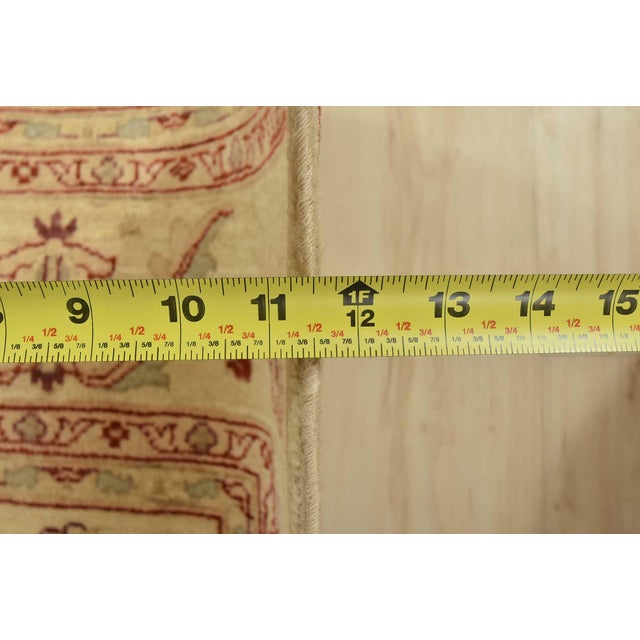 Ziegler Rug 6'8'' X 9'8'' Beige Wool Traditional Hand-Knotted Oriental Carpet For Sale - Image 11 of 12