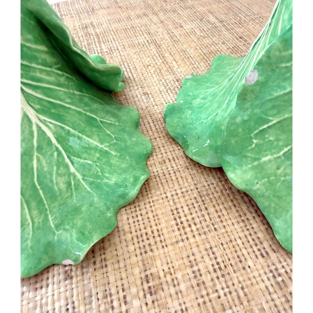 Vintage Dodie Thayer Cabbage Leaf Candleholders For Sale - Image 11 of 12