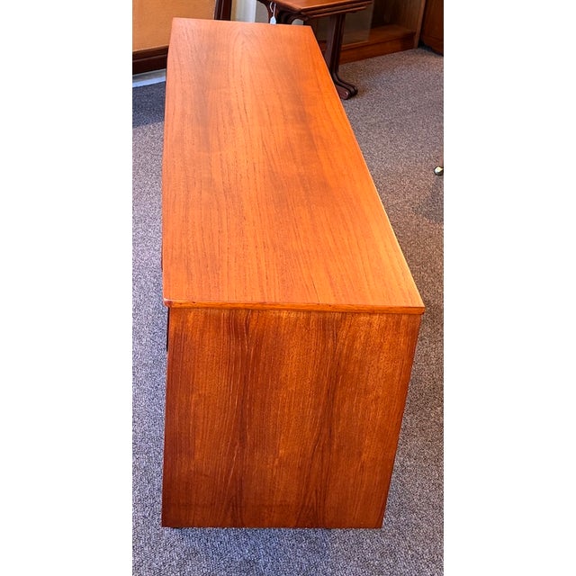 Brown Apartment Size Mid Century Modern Teak Credenza by McIntosh, Uk c.1960 For Sale - Image 8 of 8