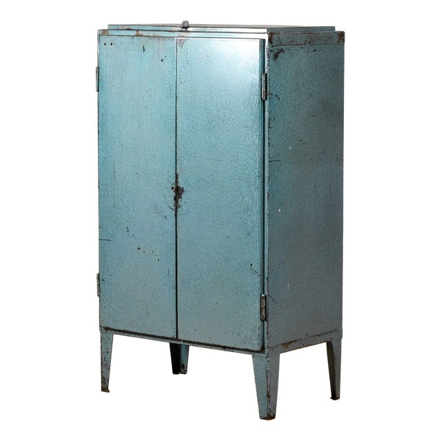 Vintage Industrial Cabinet in Iron, 1970s For Sale