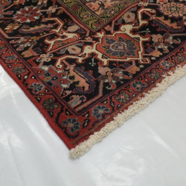 1970s 1970s Persian Heriz Rug-9'7" X 12'10" For Sale - Image 5 of 6
