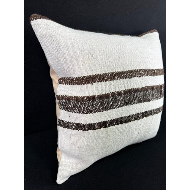 Turkish Hemp Pillow Cushion Natural Beige Brown Pillow Cushion Cover 20"x20" #30550 Enhance your home decor with our Kilim...
