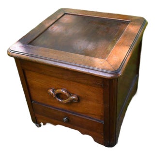 19th Century English Mahogany Commode For Sale