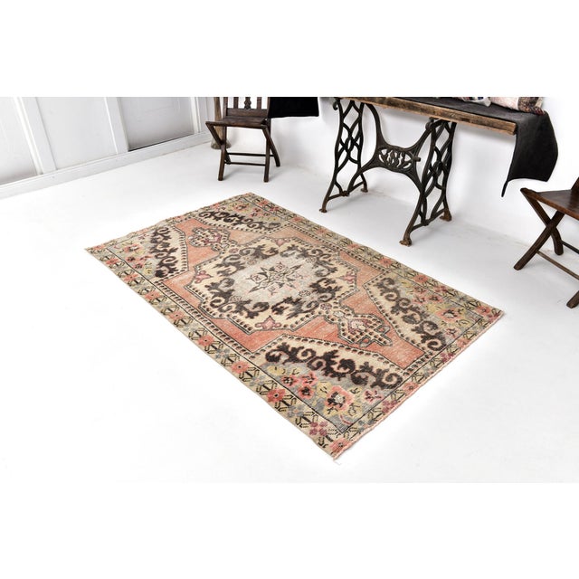 Vintage Cotton and Wool Rug For Sale - Image 11 of 11