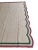 Casa Cosima Handmade Cotton Scalloped Rug, Cream with Green and Raspberry Border - 8'x10' For Sale - Image 4 of 9