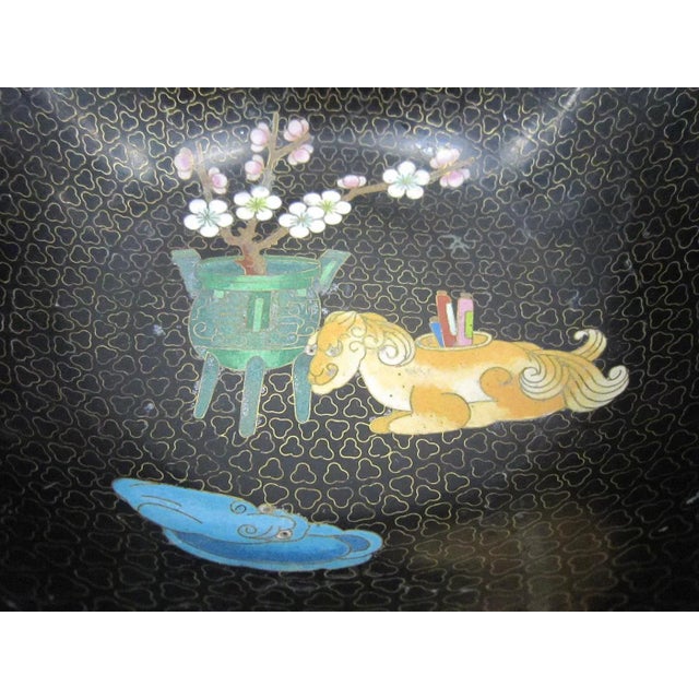 Metal 1920's Vintage Chinese Cloisonne Bowl For Sale - Image 7 of 9