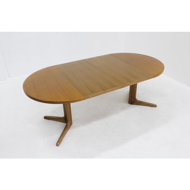 Vintage Danish Round Extendable Dining Table, 1960s For Sale - Image 9 of 9