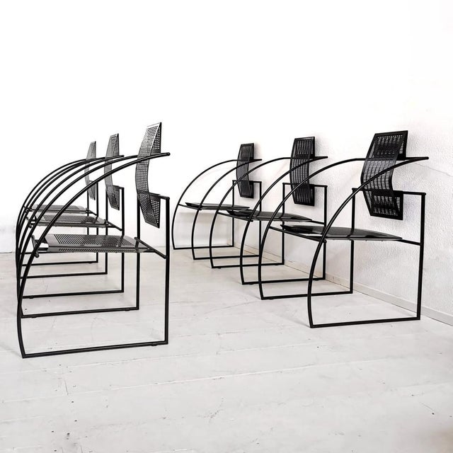 Modern Quinta Armchairs in Metal by Mario Botta for Alias, 1985, Set of 6 For Sale - Image 3 of 18