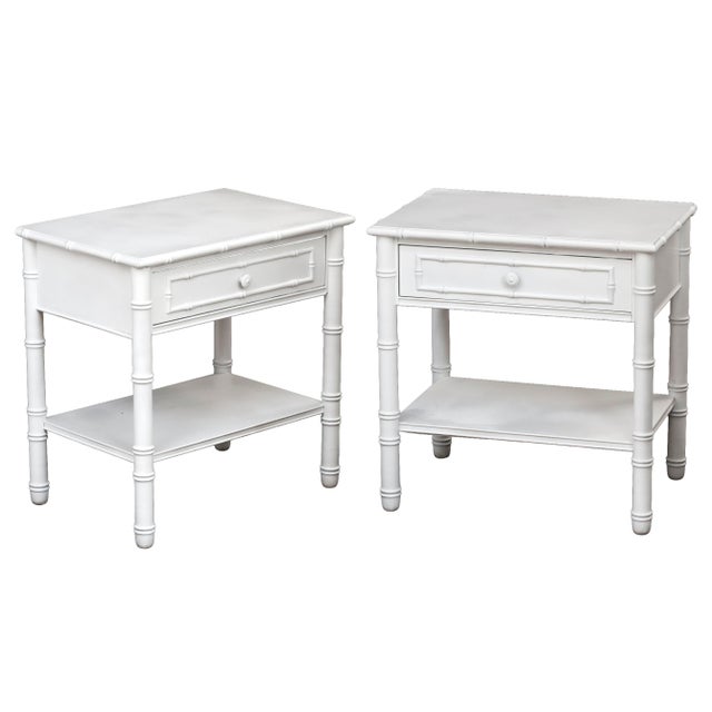 1960s Bamboo Painted Nightstands, Pair For Sale - Image 11 of 11