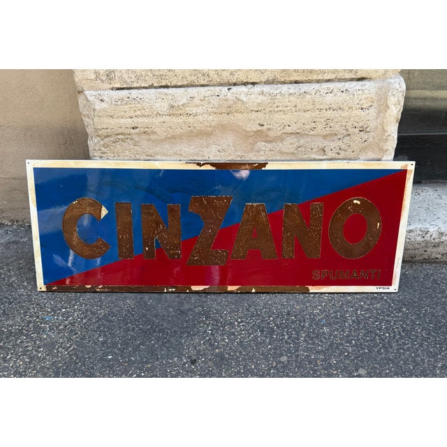 Mid-Century Modern Vintage Cinzano Sign, 1960s For Sale - Image 3 of 9