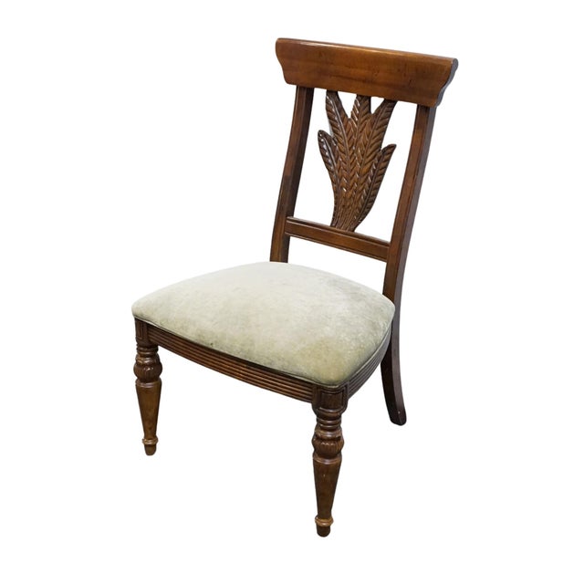 THOMASVILLE FURNITURE Solid Cherry Contemporary Traditional Style Wheat Back Dining Side Chair 19242 39.5" High 24" Wide...