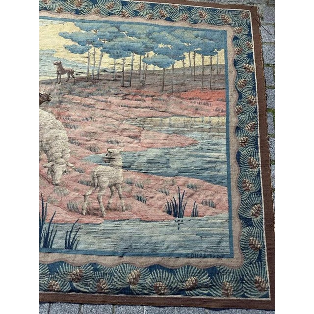 Discover the timeless elegance of this early 20th-century Aubusson or Flanders tapestry featuring a captivating design of...