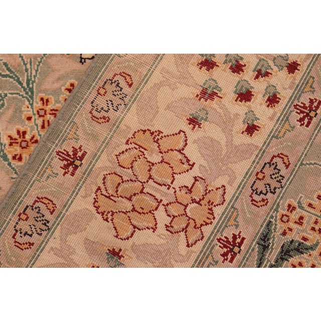 Textile Floral 1990's Pak-Persian Green/Green Wool Rug - 6'1'' X 9'1'' For Sale - Image 7 of 9