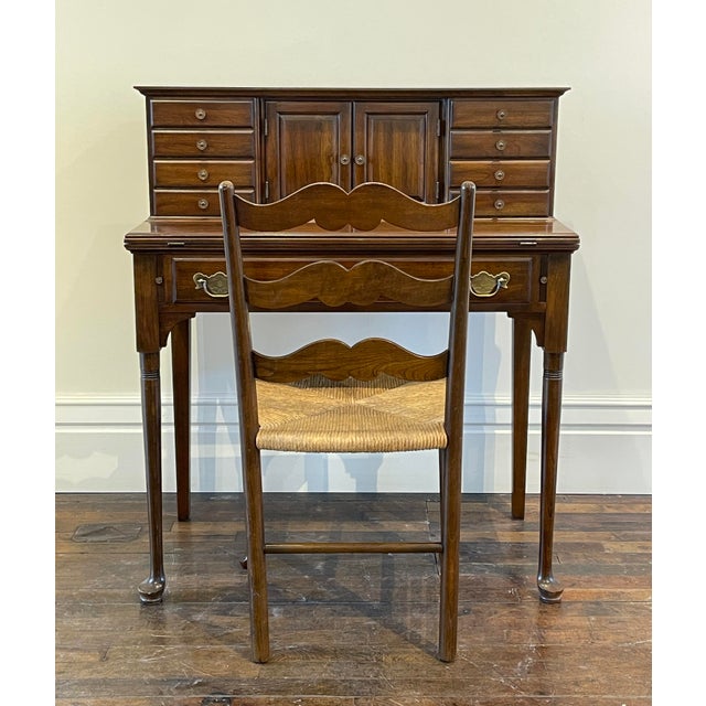 Queen Anne Pennsylvania House Ladies Writing Desk and Chair For Sale - Image 3 of 16