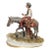 Vintage Italian Capodimonte Porcelain Figurine of Boy Riding Donkey With Cart by Dino Bonalberti For Sale