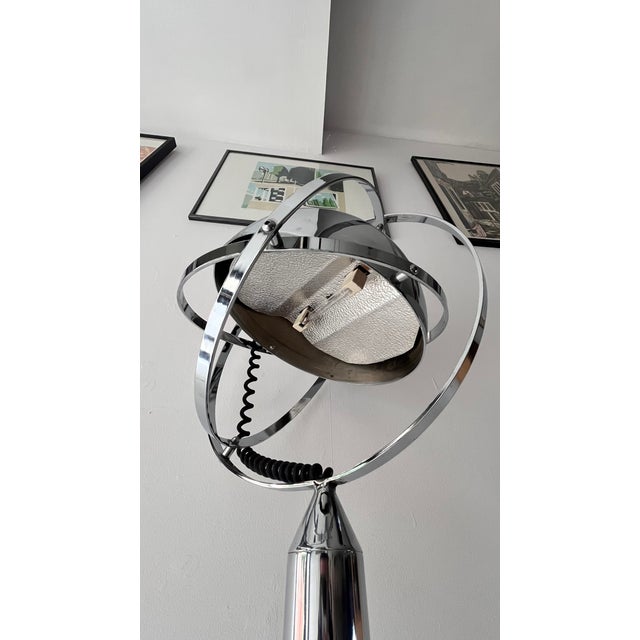 Vintage Space age Chrome Floor Lamp by Peter Bliss, 1980s For Sale - Image 10 of 11