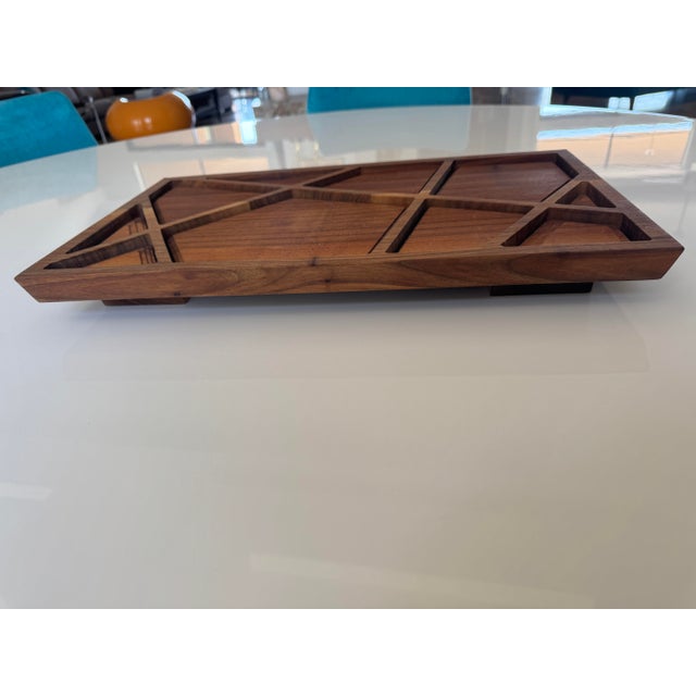 Modern Modern Eco-Friendly Walnut Wood Puzzle Tray Signed Limited Edition For Sale - Image 3 of 12