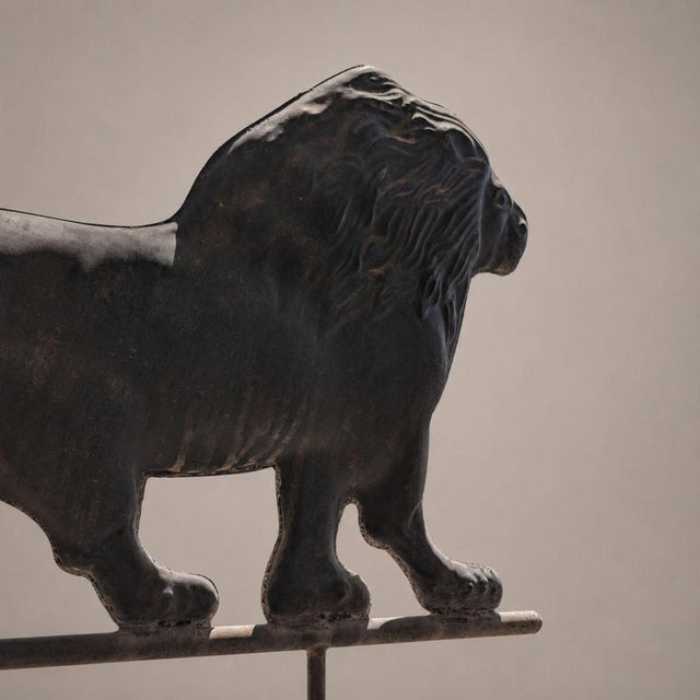 Antique Italian Copper Weathervane with Lion, 1900s For Sale - Image 4 of 7